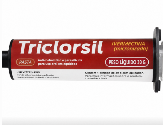 Triclorsil Pasta Vansil 30g, Kit com 3 Unidades, Vermífugo Antiparasitário de Amplo Espectro