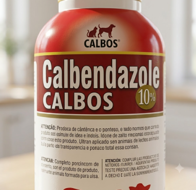 Calbendazole 10% Calbos - Frasco 1L - Vermífugo Oral para Bovinos, Ovinos e Caprinos