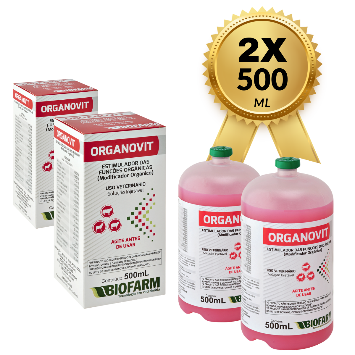 Kit 2 ORGANOVIT 500ML