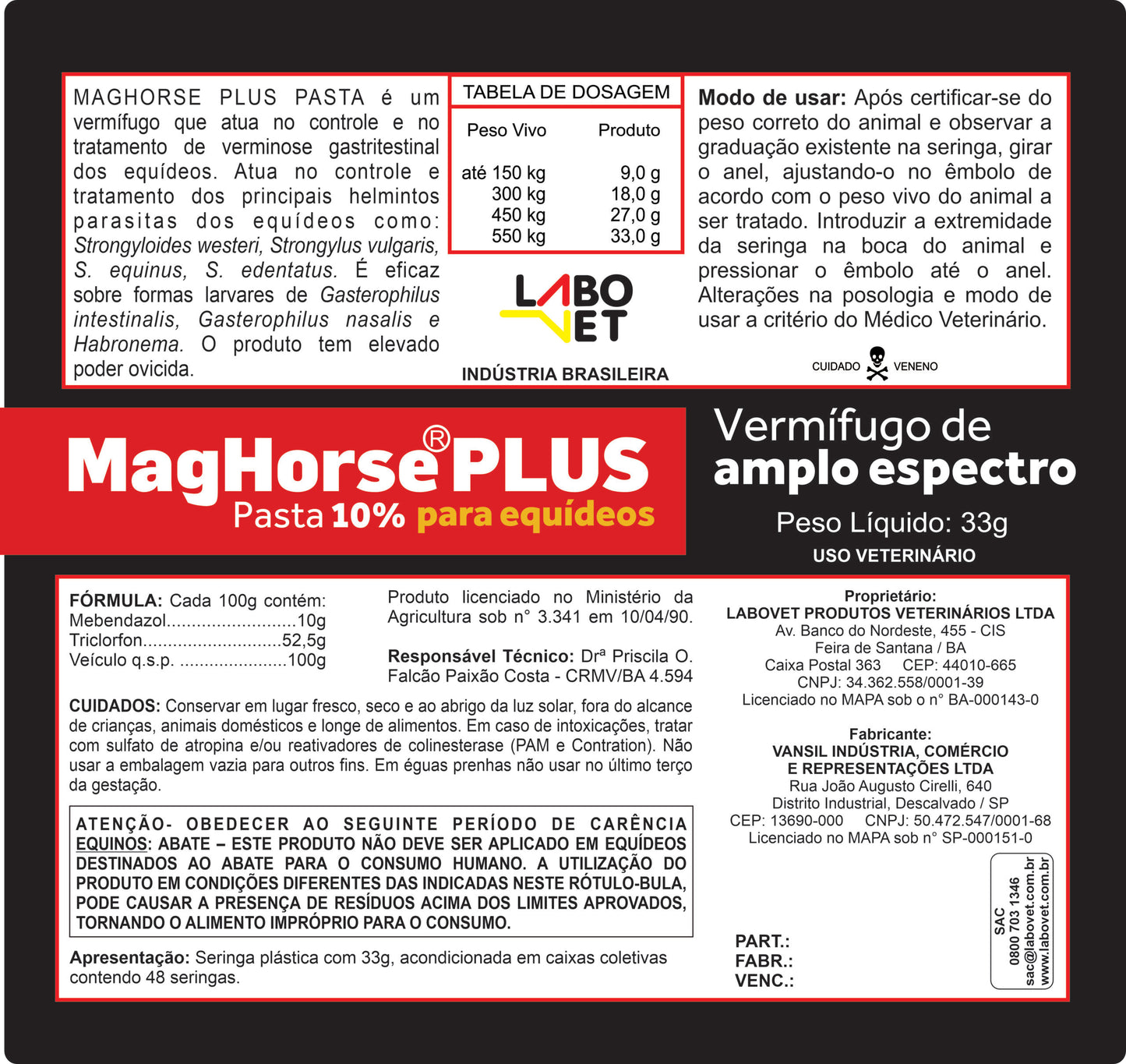 MAGHORSE PASTA PLUS 10% - 33 G