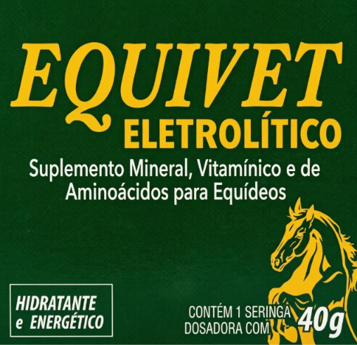 Equivet Eletrolítico Vetbras - Suplemento Eletrolítico em Pasta - Seringa de 40g