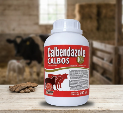 Calbendazole 10% Calbos - Frasco 200ml - Vermífugo Oral para Bovinos, Ovinos e Caprinos