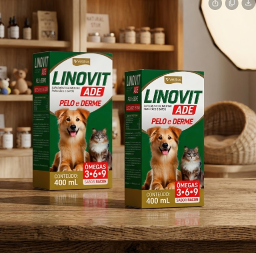 Linovit ADE 400ml - Kit 2 Unidades - Suplemento Ômegas 3, 6 e 9