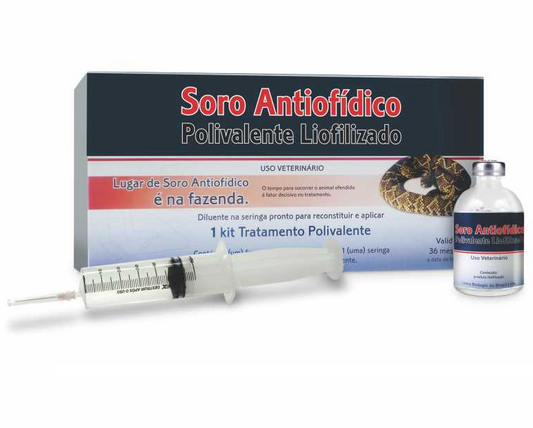 Soro Antiofídico Polivalente Liofilizado Lema 50ml - Cães e Gatos - Tratamento de Picada de Cobra (Bothrops e Crotalus)