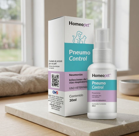 Pneumo Control Homeopet 30ml - Cães e Gatos - Suporte em Infecções Respiratórias