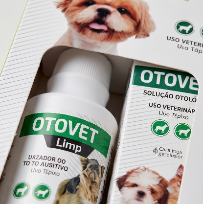 Kit Otovet Biofarm Tratamento e Limpeza Auricular para Cães e Gatos