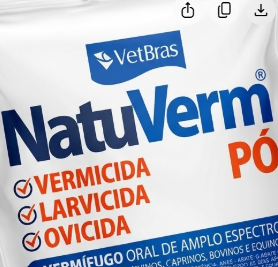 Natu Verm Pó Vetbras Display 25x20g - Vermífugo Oral