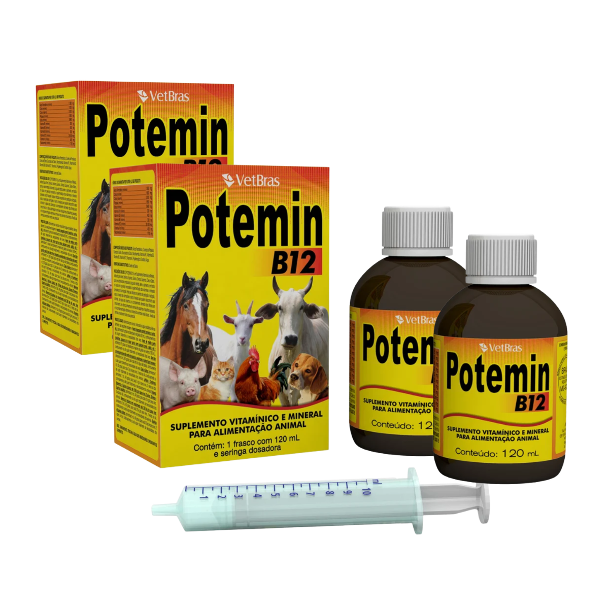 POTEMIN B12 - 120 ML ORAL KIT-02 UNIDADES