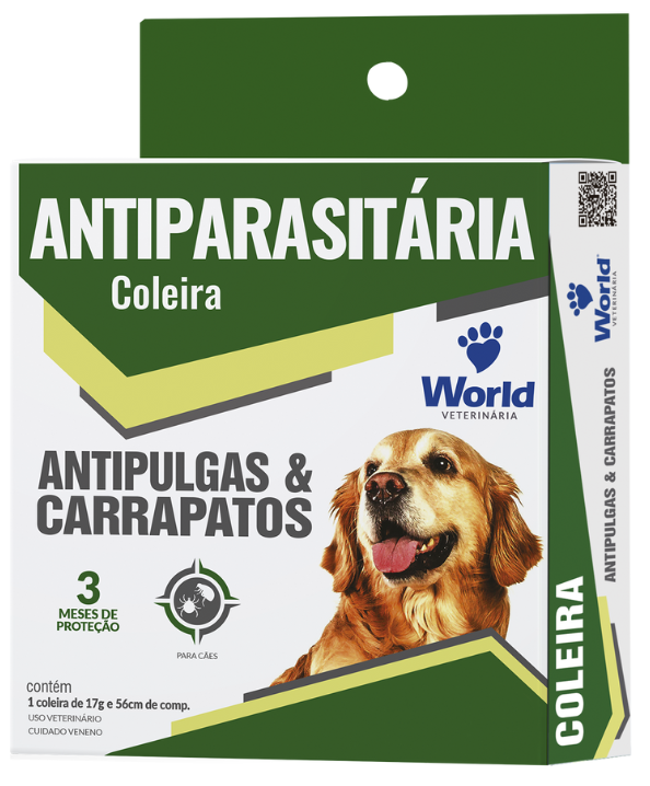COLEIRA DUGS ANTIPULGAS E CARRAPATOS P/CÃES