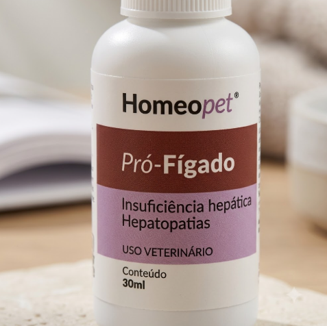Pró-Fígado Homeopet 30ml - Cães e Gatos - Insuficiência Hepática e Hepatopatias