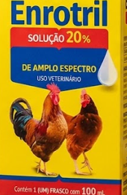 Kit Enrotril Solúvel 20% 100ml Vetbras c/2 - Aves - Antibiótico para Doenças Respiratórias e Diarreias Infecciosas