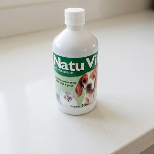 Natu Vit Vetbras 500ml - Ômega 3, 6 e 9 para Pele e Pelo