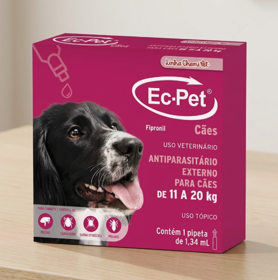 Ec-Pet 1,34ml - Antiparasitário Externo de 11 a 20kg