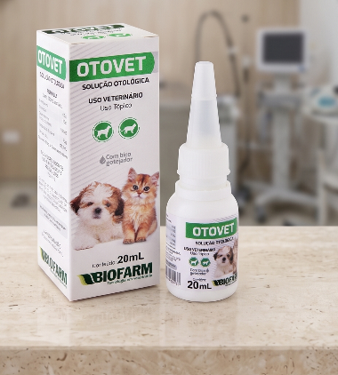 Otovet Biofarm 20ml - Solução Otológica para Cães e Gatos