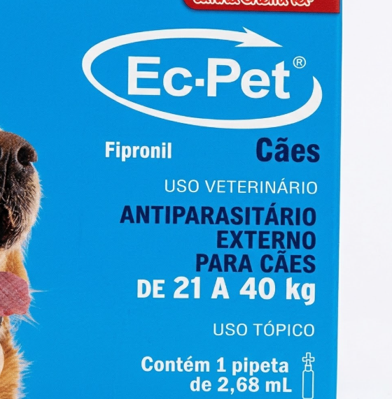 Ec-Pet 2,68ml - Antiparasitário Externo de 21 a 40kg