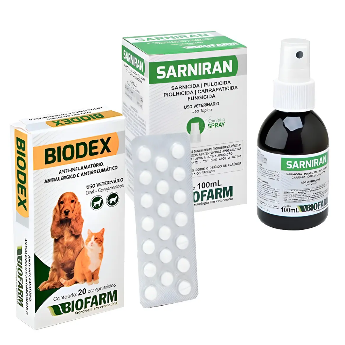 BIODEX COMPRIMIDOS + SARNIRAN 100ML KIT