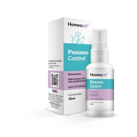 Pneumo Control Homeopet 30ml - Cães e Gatos - Suporte em Infecções Respiratórias