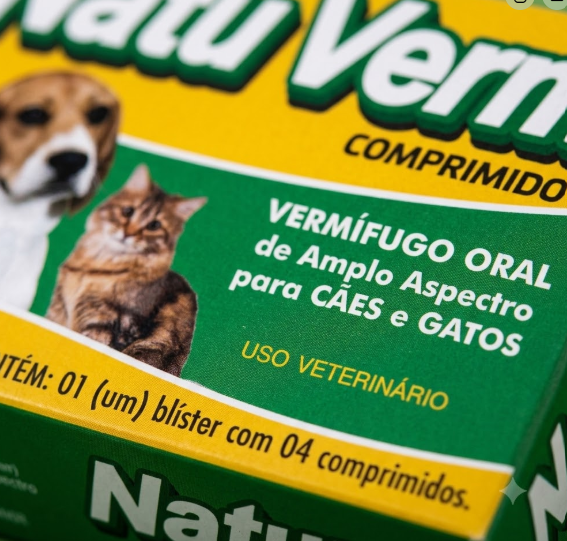 Natu Verm Vetbras 4 Comprimidos - Vermífugo para Cães e Gatos