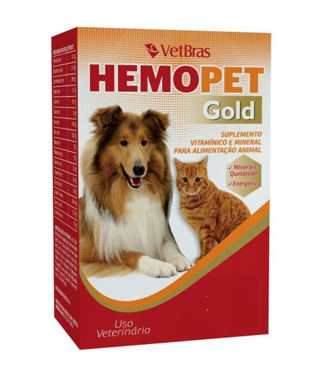 Hemopet Gold Vetbras 60ml - Cães e Gatos - Suplemento Vitamínico e Mineral