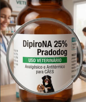 Dipirona 25% Oral 20ml - Analgésico e Antitérmico para Cães e Gatos