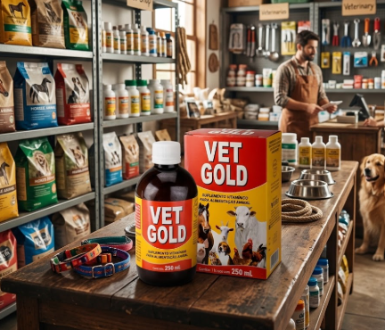 Vet Gold Vetbras 250ml - Suplemento Vitamínico com Vitaminas A, D, E e Complexo B
