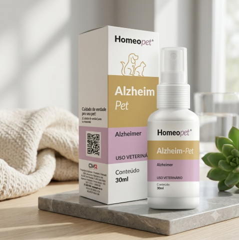 Alzheim Pet Homeopet 30ml - Cães e Gatos Idosos - Disfunção Cognitiva