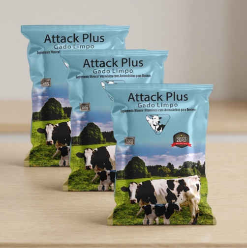Attack Plus Gado Limpo 500g - Kit com 3 Unidades