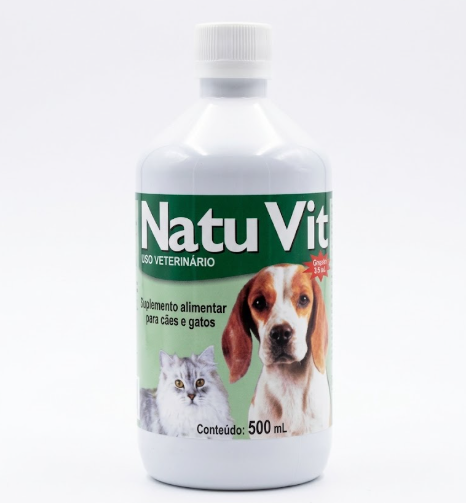 Natu Vit Vetbras 500ml - Ômega 3, 6 e 9 para Pele e Pelo