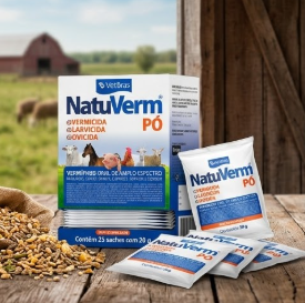 Natu Verm Pó Vetbras Display 25x20g - Vermífugo Oral