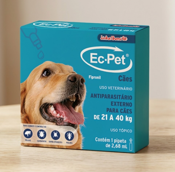 Ec-Pet 2,68ml - Antiparasitário Externo de 21 a 40kg