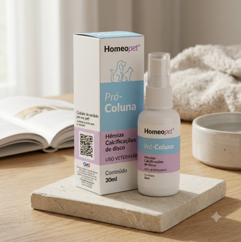 Pró-Coluna Homeopet 30ml - Cães e Gatos - Hérnia de Disco e Dores na Coluna