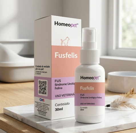 Fusfelis Homeopet 30ml - Gatos - Síndrome Urinária Felina (FUS) e Urolitíase