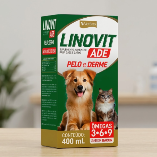 Linovit ADE 400ml - Suplemento Vitamínico com Ômegas 3, 6 e 9