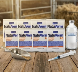 Natu Verm Pó Vetbras Kit com 10 Sachês 20g — Vermífugo Oral para Animais de Produção