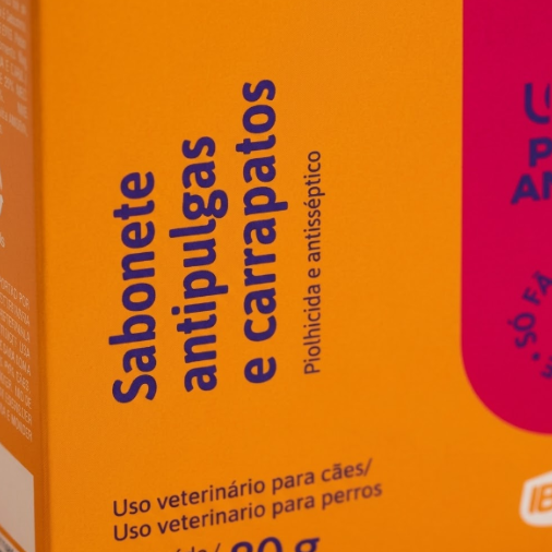 Sabonete Antipulgas Ibapet 80g Ibasa - Antiparasitário e Antisséptico