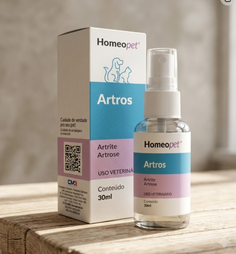 Artros Homeopet Real H 30ml - Cães e Gatos - Homeopatia para Artrite e Artrose