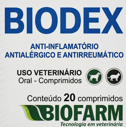 Biodex Pet Biofarm - Anti-inflamatório em Comprimidos - Kit com 2 Unidades