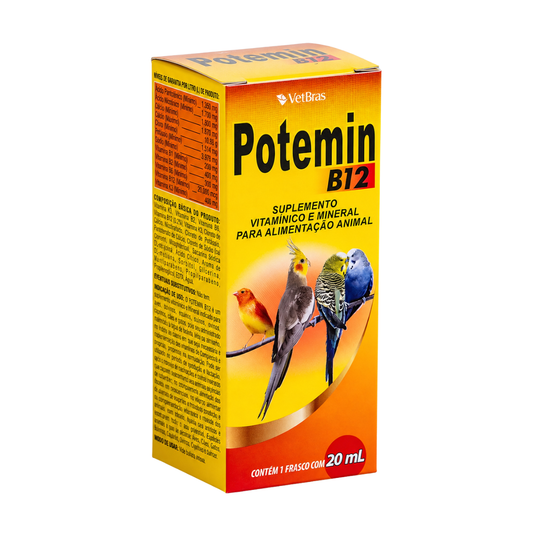 Potemin B12 Vetbras 20ml - Suplemento Vitamínico e Mineral Oral
