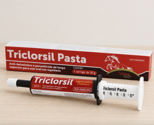 Triclorsil Pasta Vansil 30g, Vermífugo Antiparasitário de Amplo Espectro