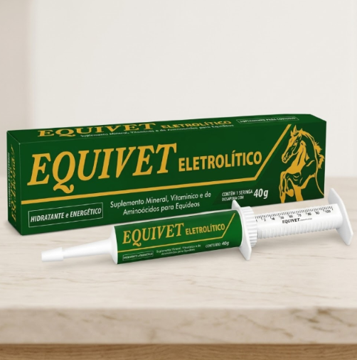 Equivet Eletrolítico Vetbras - Suplemento Eletrolítico em Pasta - Seringa de 40g