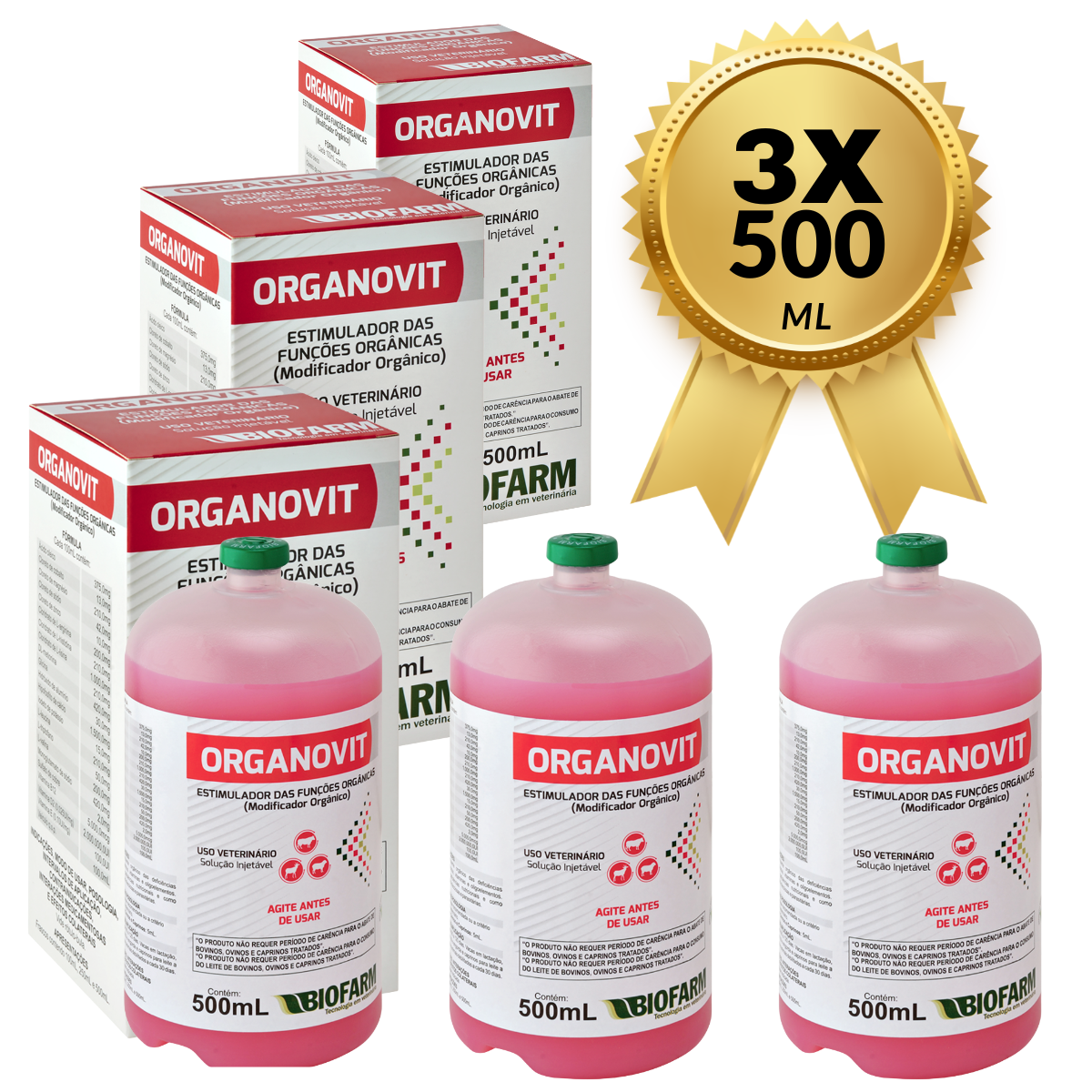 KIT 3 ORGANOVIT 500ML