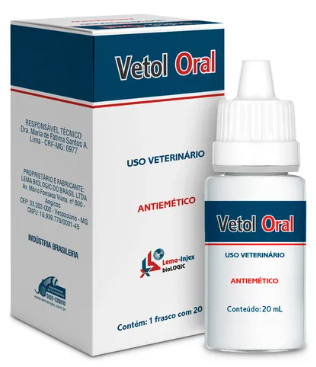 Vetol Solução Oral 20ml Lema - Cães e Gatos - Antiemético à Base de Metoclopramida