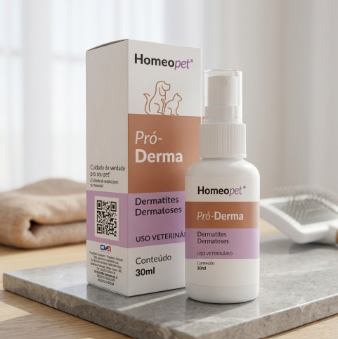 Pró-Derma Homeopet 30ml - Cães e Gatos - Dermatites, Dermatoses e Dermatomicoses