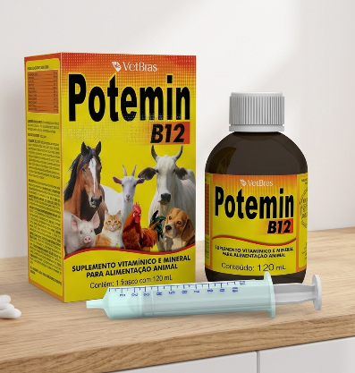 Potemin B12 Vetbras 120ml  - Suplemento Vitamínico e Mineral