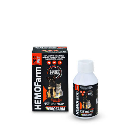 Hemofarm Pro Pet Biofarm 125ml - Suplemento Vitamínico e Mineral