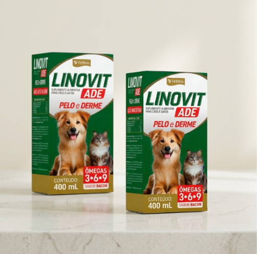 Linovit ADE 400ml - Kit 2 Unidades - Suplemento Ômegas 3, 6 e 9