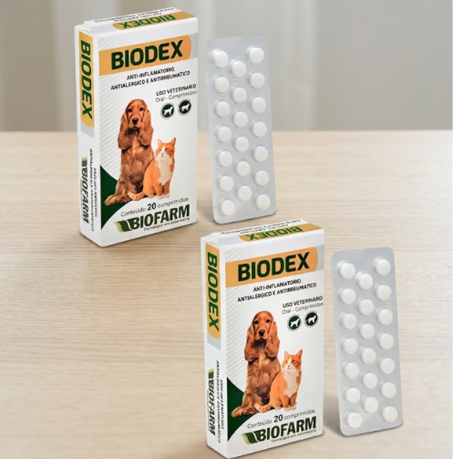 Biodex Pet Biofarm - Anti-inflamatório em Comprimidos - Kit com 2 Unidades