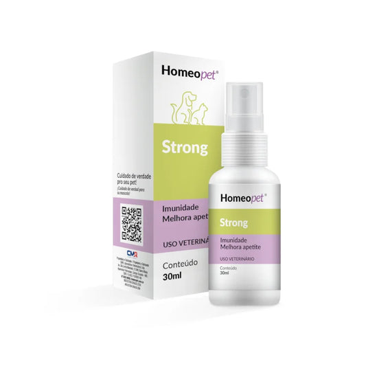Strong Homeopet 30ml - Cães e Gatos - Estímulo da Imunidade e Desenvolvimento Corporal