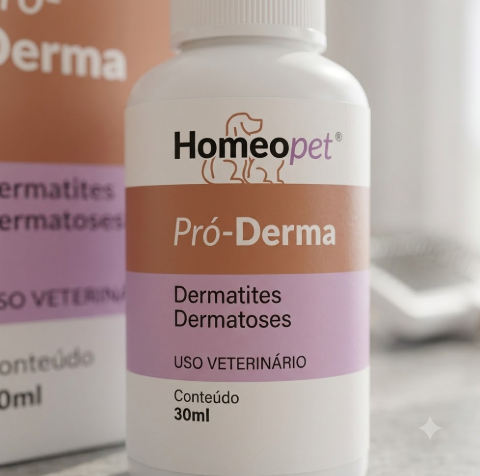 Pró-Derma Homeopet 30ml - Cães e Gatos - Dermatites, Dermatoses e Dermatomicoses