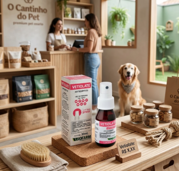 Vetiolate Pet Spray 30ml Biofarm - Cães e Gatos - Antisséptico Tópico
